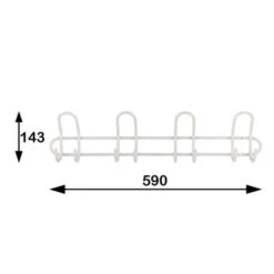 Kapstok Gerome 8 Haaks Wit 590mm -InterieurKunst Verkoopwinkel 123 4004