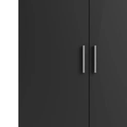 Kledingkast Pisa 2 Deurs Zwart -InterieurKunst Verkoopwinkel 123 4056