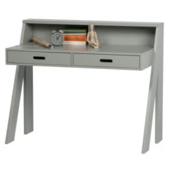 WOOOD Bureau Connect Grenen Betongrijs -InterieurKunst Verkoopwinkel 123 4129