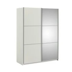 Kledingkast Janneke 150 Cm Wit Met Spiegel