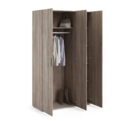 Kledingkast Pisa 3 Deurs Truffel -InterieurKunst Verkoopwinkel 123 4167