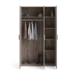 Kledingkast Pisa 3 Deurs Truffel -InterieurKunst Verkoopwinkel 123 4168