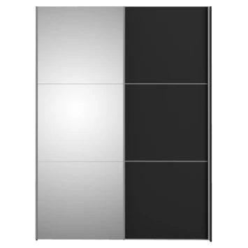 Kledingkast Janneke 150 Cm Zwart Met Spiegel 6 Kledingkast Janneke 150 Cm Zwart Met Spiegel - Afbeelding 6