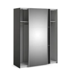 Kledingkast Janneke 150 Cm Zwart Met Spiegel 13 Kledingkast Janneke 150 Cm Zwart Met Spiegel -InterieurKunst Verkoopwinkel 123 4221