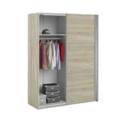 Garderobekast Janneke Lichteiken Met Spiegel 180cm -InterieurKunst Verkoopwinkel 123 4299