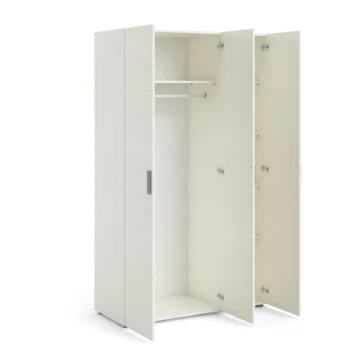 Kledingkast Pisa 3 Deurs Wit Houtnerf 3 Kledingkast Pisa 3 Deurs Wit Houtnerf - Afbeelding 3