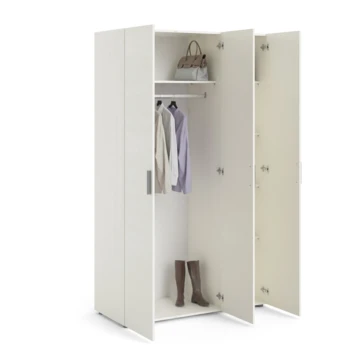 Kledingkast Pisa 3 Deurs Wit Houtnerf 5 Kledingkast Pisa 3 Deurs Wit Houtnerf - Afbeelding 5