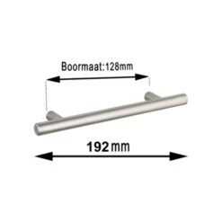 Greep Theo Rvs 192mm -InterieurKunst Verkoopwinkel 123 4405