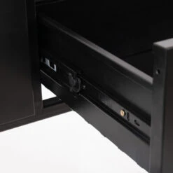 GAMMA Sidetable Jason 2 Lades Metaal Zwart -InterieurKunst Verkoopwinkel 123 4422