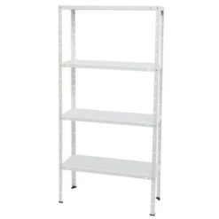 Handson Metalen Opbergrek 150x75x30cm Wit 120 Kg