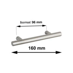 Greep Theo Rvs 160mm -InterieurKunst Verkoopwinkel 123 4484