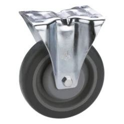 Bokwiel TPE Met Plaatbevestiging 100mm Tot 150kg