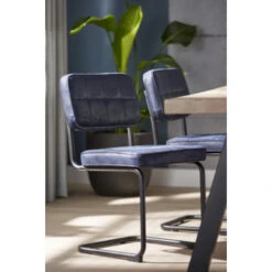 GAMMA Eetkamerstoel Tom PU-leer Blauw -InterieurKunst Verkoopwinkel 123 4617