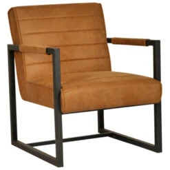 GAMMA Fauteuil James Pu Leer Cognac -InterieurKunst Verkoopwinkel 123 4619