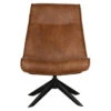WOOOD Draaifauteuil Skyler Kunstleer Cognac