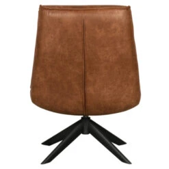 WOOOD Draaifauteuil Skyler Kunstleer Cognac -InterieurKunst Verkoopwinkel 123 4633