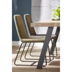 GAMMA Eetkamerstoel Joanne Gestoffeerd Warmgroen -InterieurKunst Verkoopwinkel 123 4675