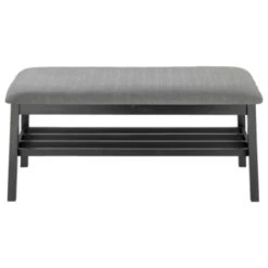 GAMMA Halbank Lynn Hout Gestoffeerd Zwart Grijs