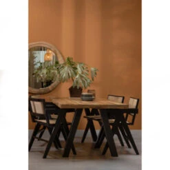 WOOOD Tablo Eettafel Mangohout Naturel Met Utrecht Poot 180x90 Cm -InterieurKunst Verkoopwinkel 123 4696