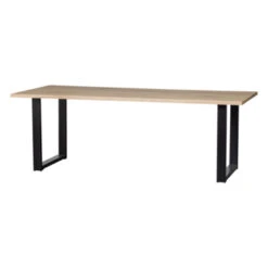 WOOOD Tablo Boomstam Tafelblad Eiken Met U-poot 199x90 Cm