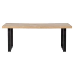 WOOOD Tablo Eettafel Mangohout Met U-poot 180x90 Cm