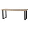 WOOOD Tablo Eettafel Mangohout Whitewash Visgraat Met U-poot 180x90 Cm