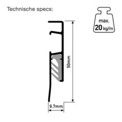 Artiteq Deco Rail Schilderij Ophangsysteem 4 Meter Wit -InterieurKunst Verkoopwinkel 123 4941