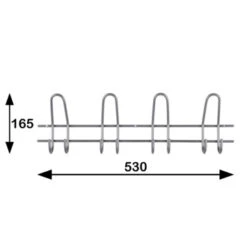Kapstok Ursela 8 Haaks Metaal 530mm -InterieurKunst Verkoopwinkel 123 4975