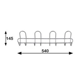 Kapstok Astrid 8 Haaks Metaal 540mm -InterieurKunst Verkoopwinkel 123 4982