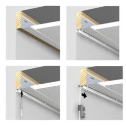 Artiteq Top Rail Schilderij Ophangsysteem Compleet 2 Meter Wit RAL 9003 -InterieurKunst Verkoopwinkel 123 5023