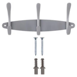 Kapstok Siska 3 Haaks Grijs 305mm -InterieurKunst Verkoopwinkel 123 5056