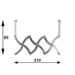 Kapstok Harmonica 7 Haaks Chroom 210mm -InterieurKunst Verkoopwinkel 123 5076