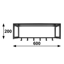 Garderobe Max Zwart -InterieurKunst Verkoopwinkel 123 5146