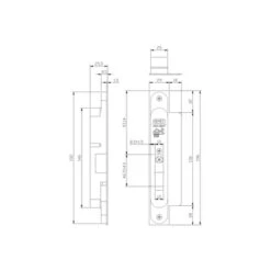 NEMEF Veiligheidsslot Zelfsluitend Haakschoot SKG 2-sterren Doorn 50mm PC 55mm -InterieurKunst Verkoopwinkel 123 5196
