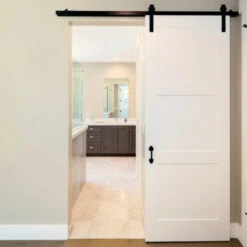 Starx Schuifdeursysteem Industrieel Mat Zwart Complete Set Met Hangrollen -InterieurKunst Verkoopwinkel 123 5202