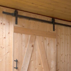 Starx Schuifdeursysteem Industrieel Mat Zwart Complete Set Met Hangrollen -InterieurKunst Verkoopwinkel 123 5203