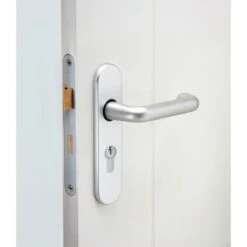 NEMEF 1200 Serie Insteekcilinderslot Binnendeur Met Wit Gelakte Voorplaat Doorn 50mm PC 55mm -InterieurKunst Verkoopwinkel 123 5238