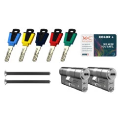 GAMMA Veiligheidscilinder 32/32 Mm SKG 3-sterren Gelijksluitend 2 Stuks -InterieurKunst Verkoopwinkel 123 5306