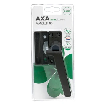 AXA Raamsluiting Met Drukknop Rechts Zwart 2 AXA Raamsluiting Met Drukknop Rechts Zwart - Afbeelding 2