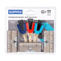 GAMMA Veiligheidscilinder 32/32 Mm SKG 3-sterren Gelijksluitend 3 Stuks -InterieurKunst Verkoopwinkel 123 5383