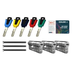 GAMMA Veiligheidscilinder 32/32 Mm SKG 3-sterren Gelijksluitend 3 Stuks -InterieurKunst Verkoopwinkel 123 5384