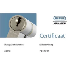Nemef Veiligheidscilinder NF3+ 30/30 Mm SKG 3-sterren Gelijksluitend 3 Stuks -InterieurKunst Verkoopwinkel 123 5561