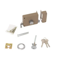 Yale Oplegslot Met Buitencilinder Los Grijs Gelakt 614-50mm -InterieurKunst Verkoopwinkel 123 5726