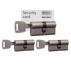 Nemef Veiligheidscilinder NF4 Met Keersleutel 30/30 Mm SKG 3-sterren Gelijksluitend 3 Stuks -InterieurKunst Verkoopwinkel 123 5804