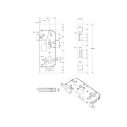 ATZ Insteekslot Cilinderslot Zwaar Belastbaar Doorn 50mm PC 72mm -InterieurKunst Verkoopwinkel 123 5872