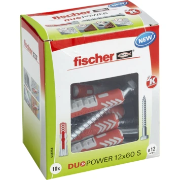 Fischer Universeelplug DuoPower 12x60mm Met Zeskantschroef 10 Stuks 2 Fischer Universeelplug DuoPower 12x60mm Met Zeskantschroef 10 Stuks - Afbeelding 2