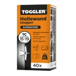 Toggler Hollewandplug TC40 15-19 Mm 40 Stuks