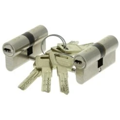 Nemef Veiligheidscilinder NF4 Met Keersleutel 30/30 Mm SKG 3-sterren Gelijksluitend 2 Stuks