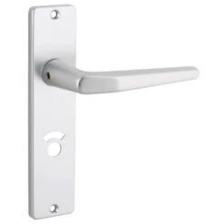 Insteekslot Badkamerslot/wc-slot Met Witte Slotplaat Incl. Kruk 8 Mm Doorn 50mm -InterieurKunst Verkoopwinkel 123 6393