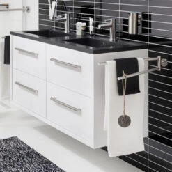 TIGER Boston Kolomkast 40cm Wit Hoogglans Rvs -InterieurKunst Verkoopwinkel 123 6577